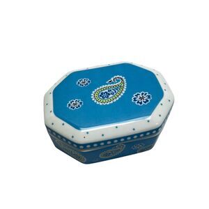 Vera Bradley My Home Bermuda Blue Collection Trinket Box Andrea by Sadek Paisley